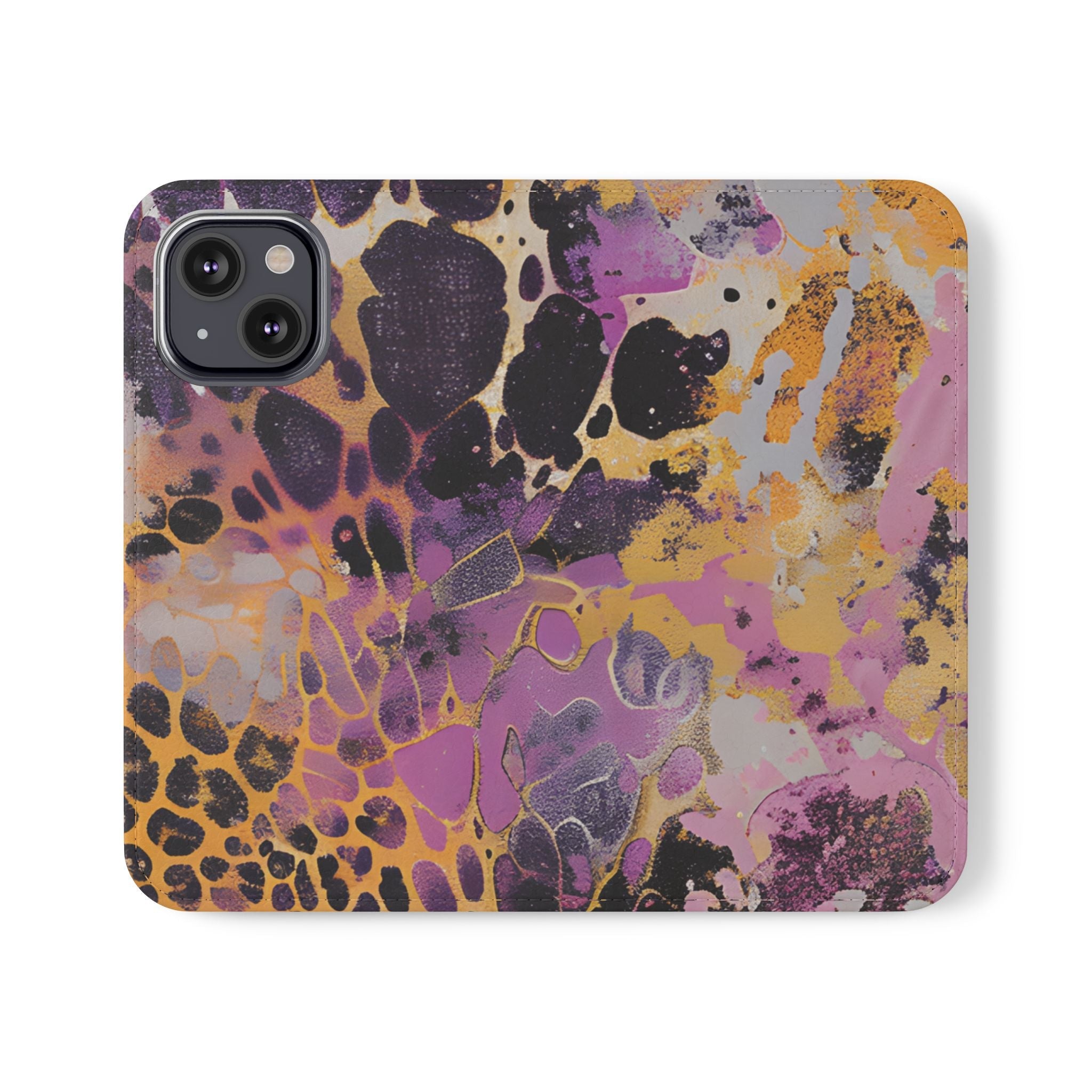 Vibrant Abstract Art Flip Cases, Artsulli - Art is Long, Life is Short, Phone Case, Size, iPhone 13 Mini, , , , , 14284182118761359722