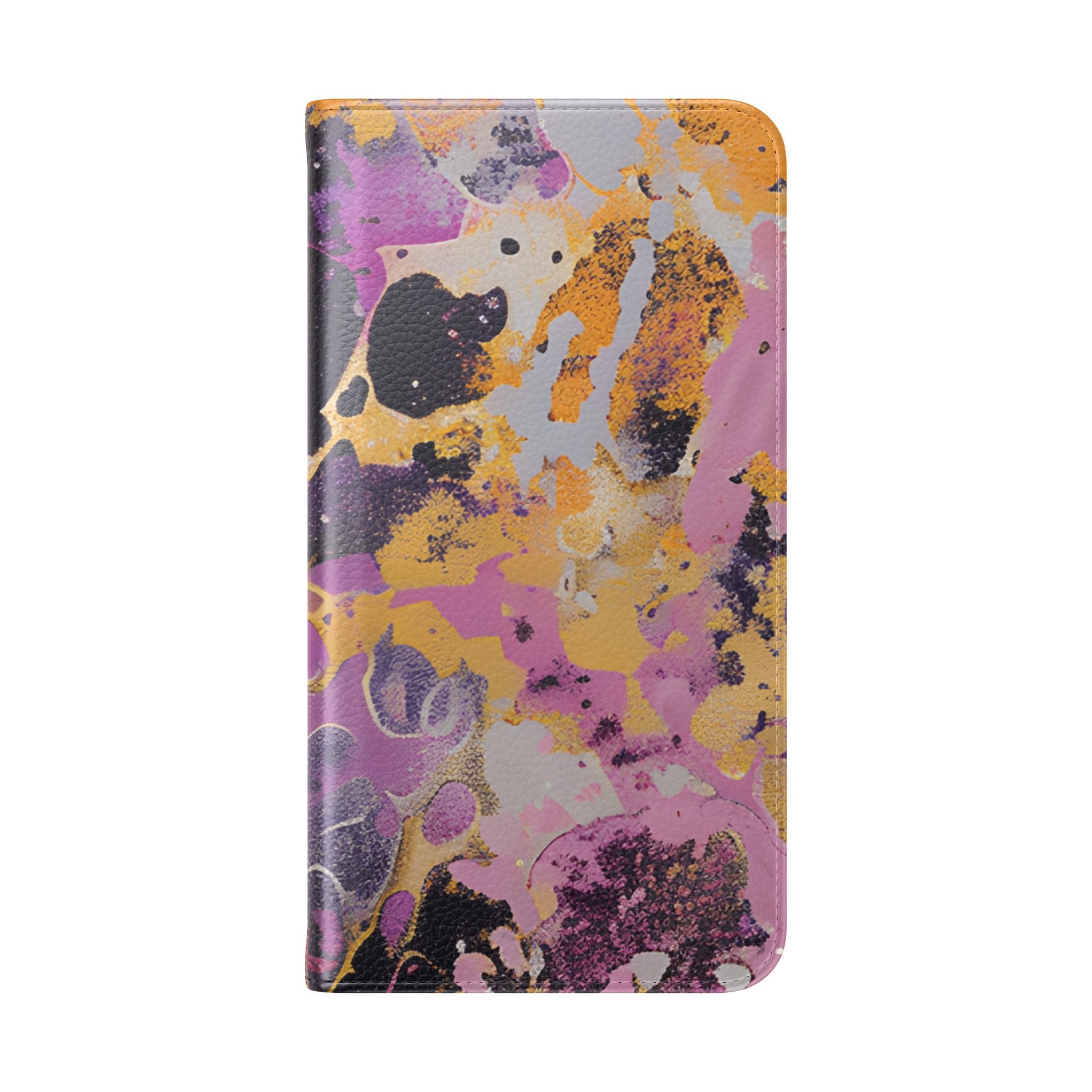 Vibrant Abstract Art Flip Cases, Artsulli - Art is Long, Life is Short, Phone Case, , , , , , ,