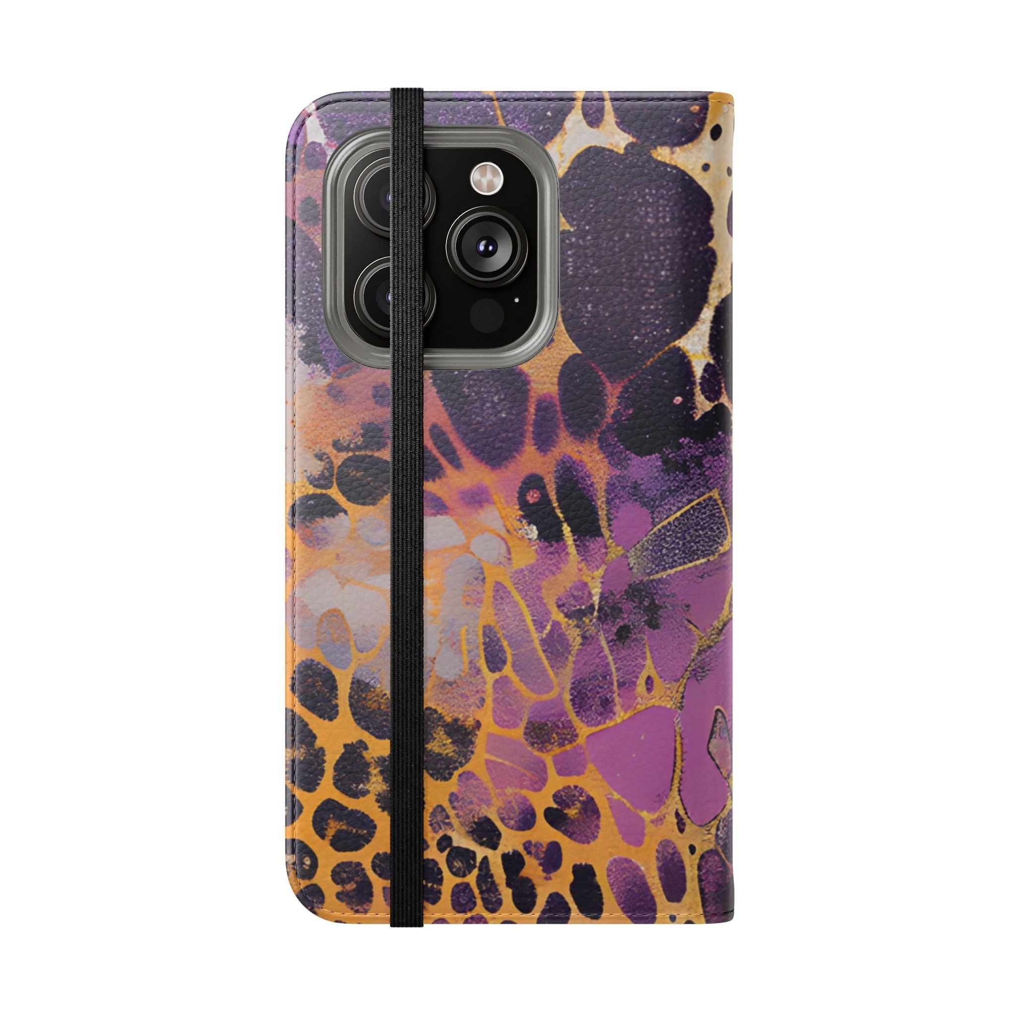 Vibrant Abstract Art Flip Cases, Artsulli - Art is Long, Life is Short, Phone Case, , , , , , ,