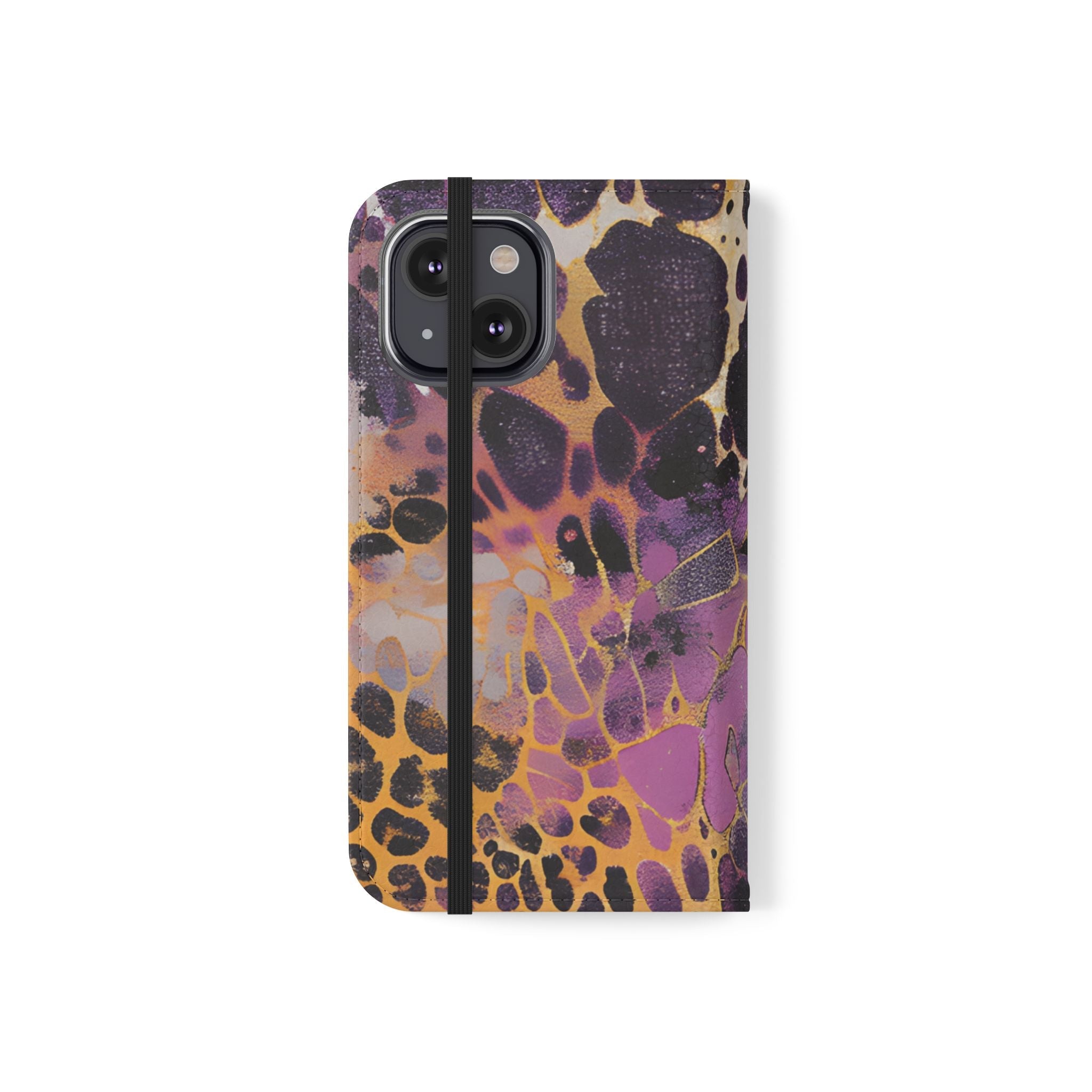 Vibrant Abstract Art Flip Cases, Artsulli - Art is Long, Life is Short, Phone Case, , , , , , ,
