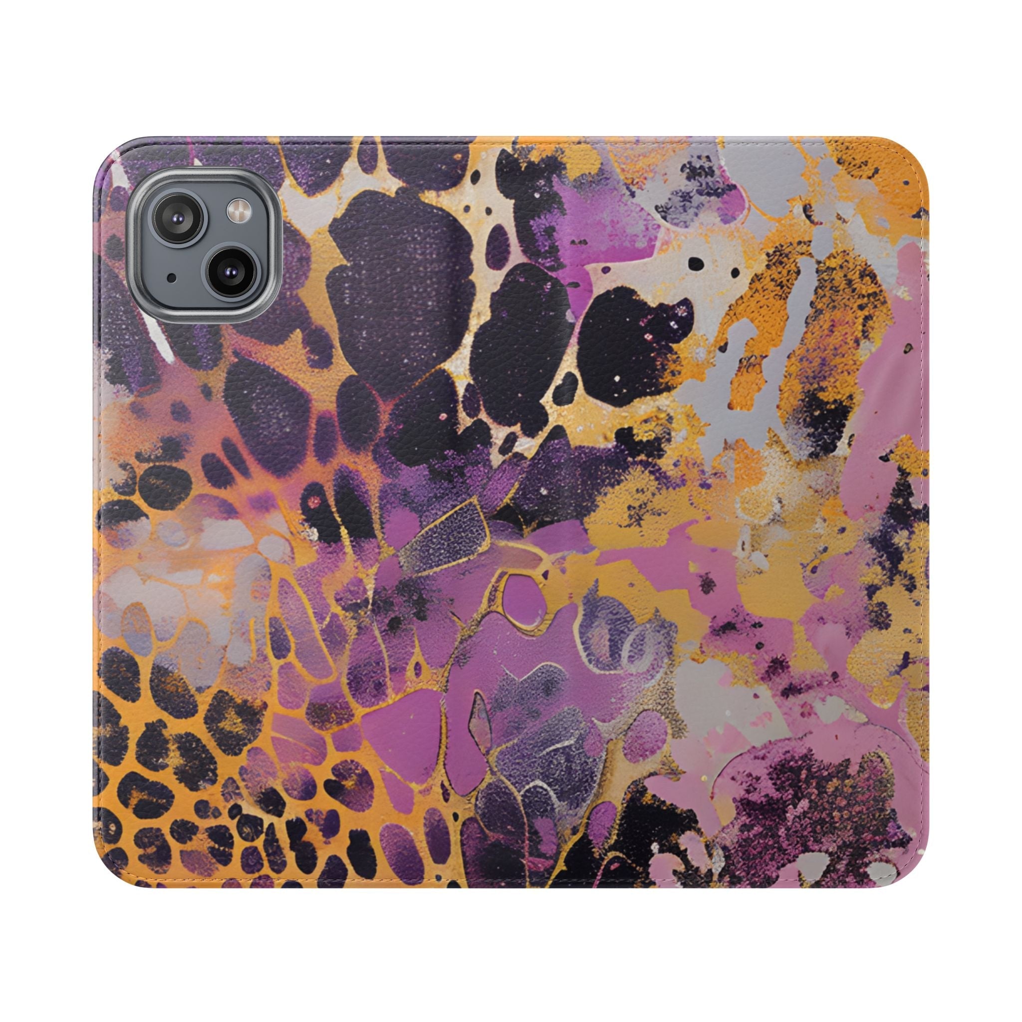 Vibrant Abstract Art Flip Cases, Artsulli - Art is Long, Life is Short, Phone Case, Size, iPhone 14 Plus, , , , , 45236348306993813614