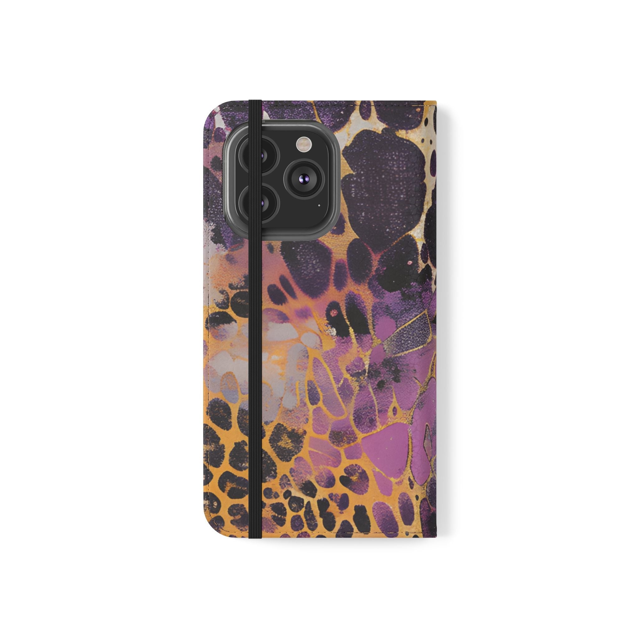 Vibrant Abstract Art Flip Cases, Artsulli - Art is Long, Life is Short, Phone Case, , , , , , ,