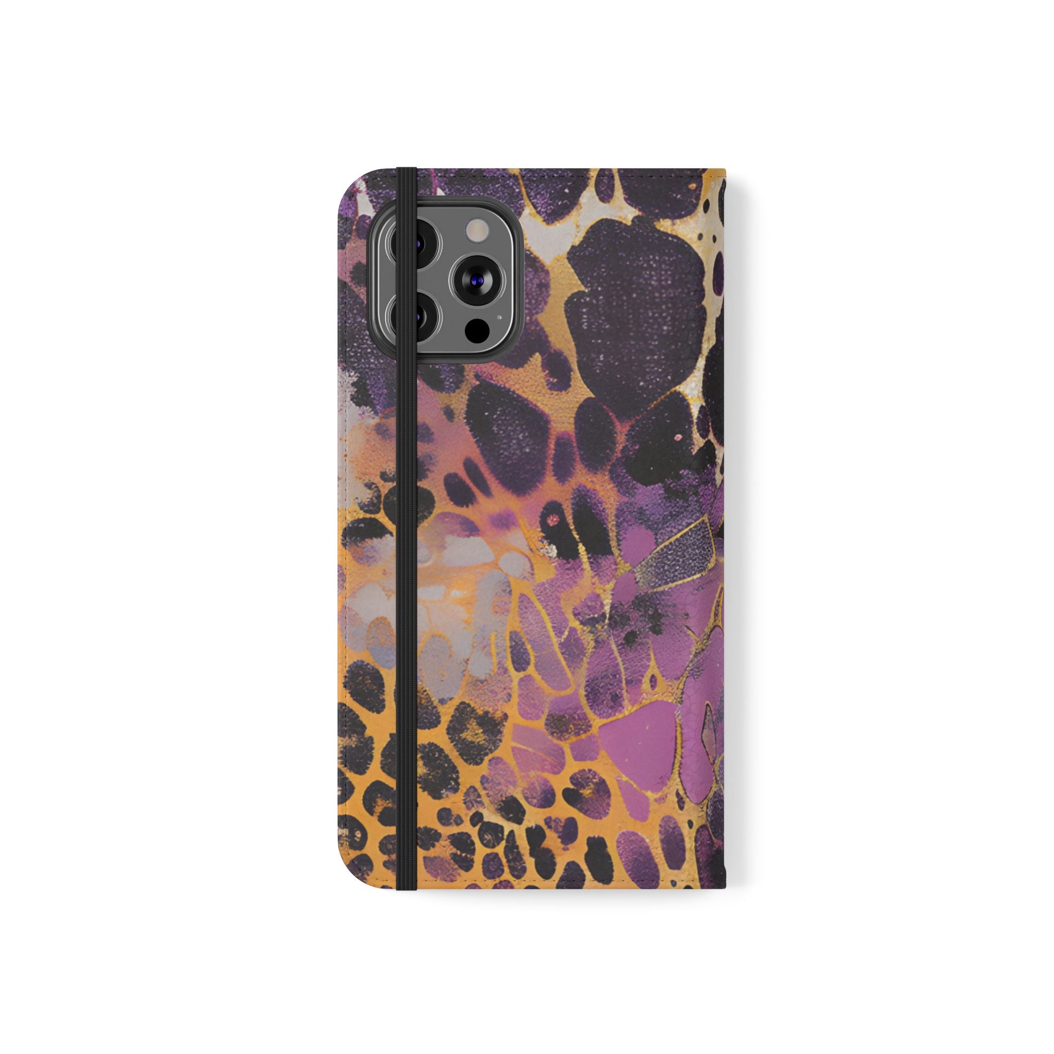 Vibrant Abstract Art Flip Cases, Artsulli - Art is Long, Life is Short, Phone Case, , , , , , ,