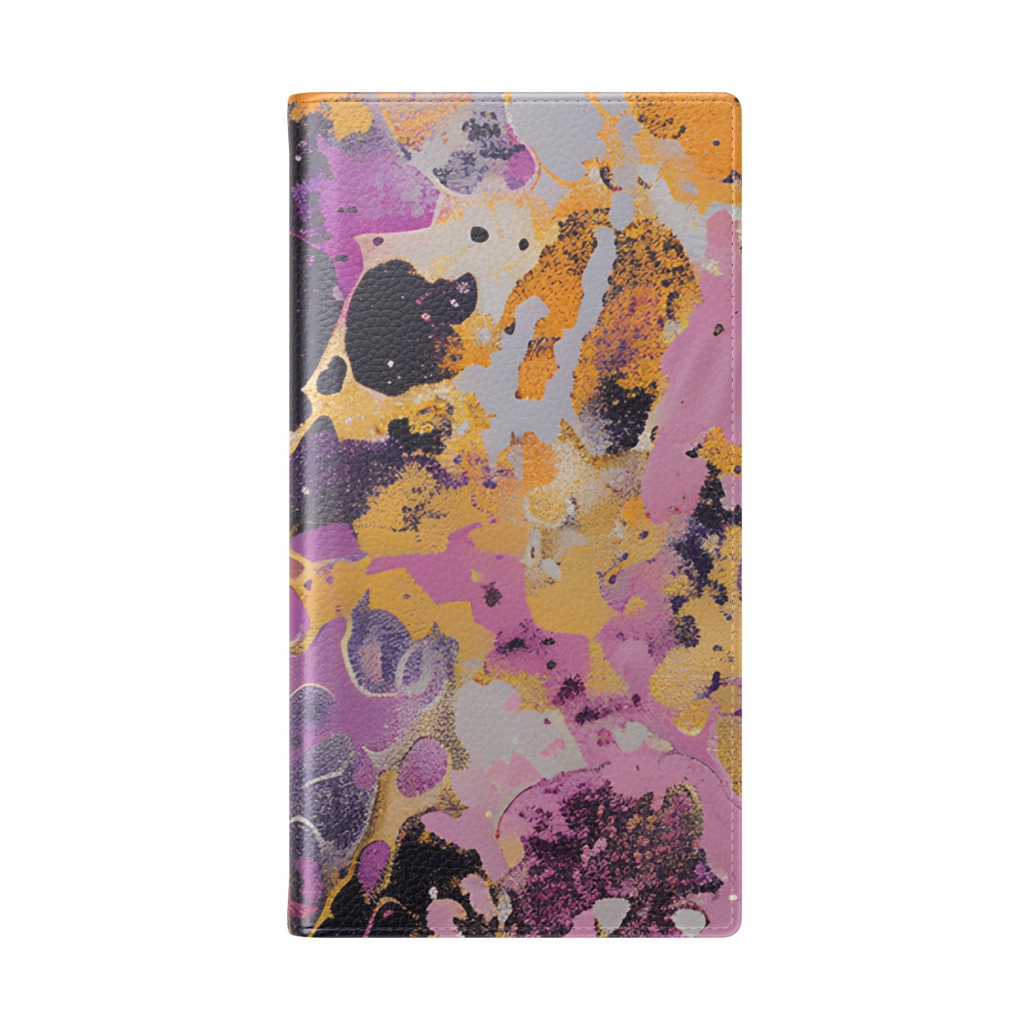 Vibrant Abstract Art Flip Cases, Artsulli - Art is Long, Life is Short, Phone Case, , , , , , ,