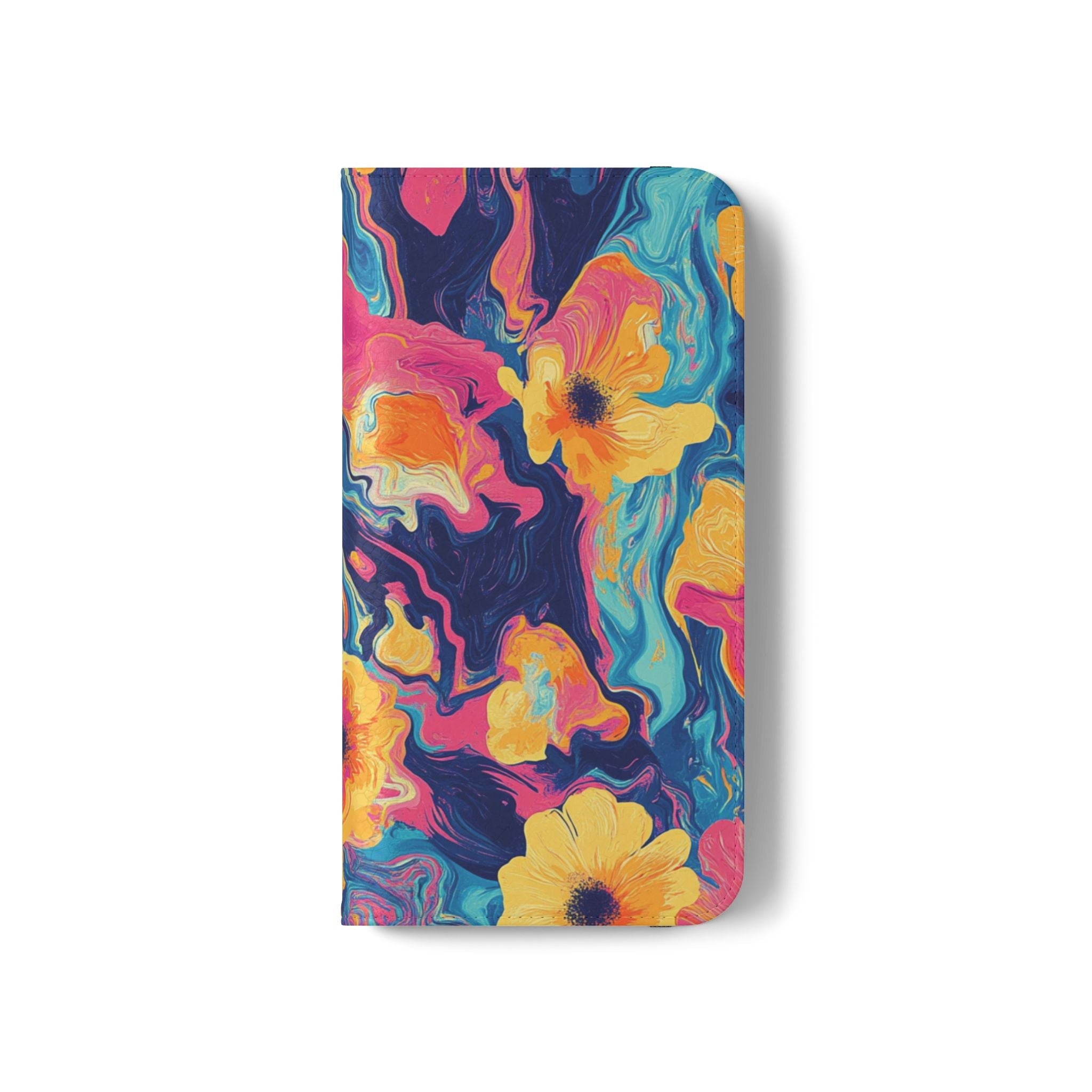 Vibrant Abstract Floral Flip Cases, Artsulli - Art is Long, Life is Short, Phone Case, , , , , , ,