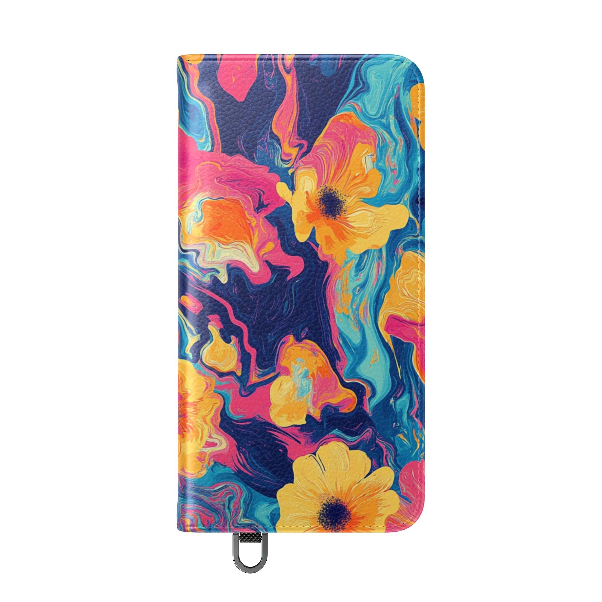 Vibrant Abstract Floral Flip Cases, Artsulli - Art is Long, Life is Short, Phone Case, , , , , , ,