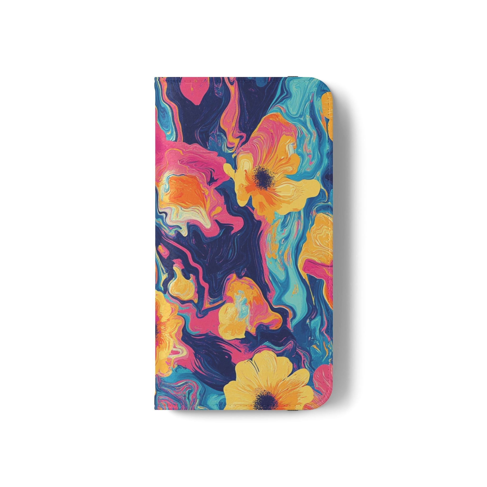 Vibrant Abstract Floral Flip Cases, Artsulli - Art is Long, Life is Short, Phone Case, , , , , , ,