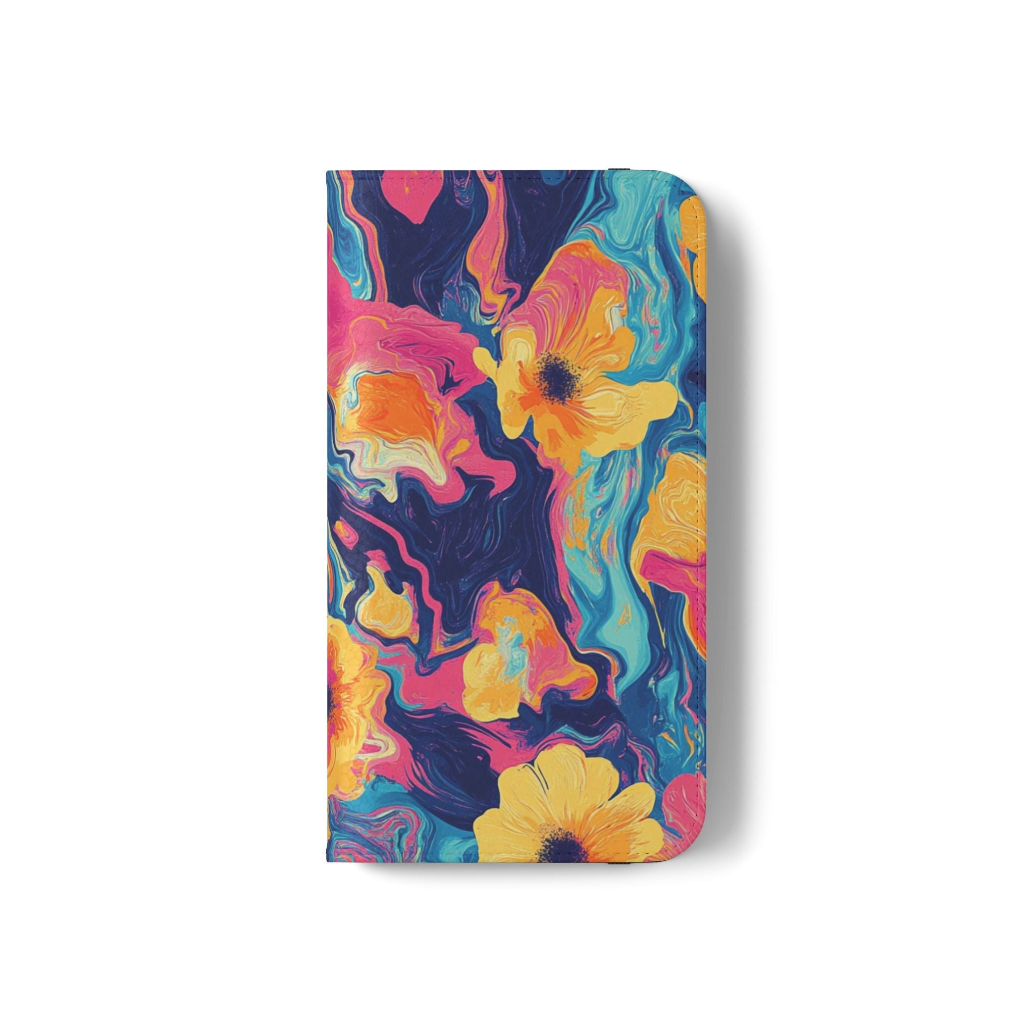 Vibrant Abstract Floral Flip Cases, Artsulli - Art is Long, Life is Short, Phone Case, , , , , , ,