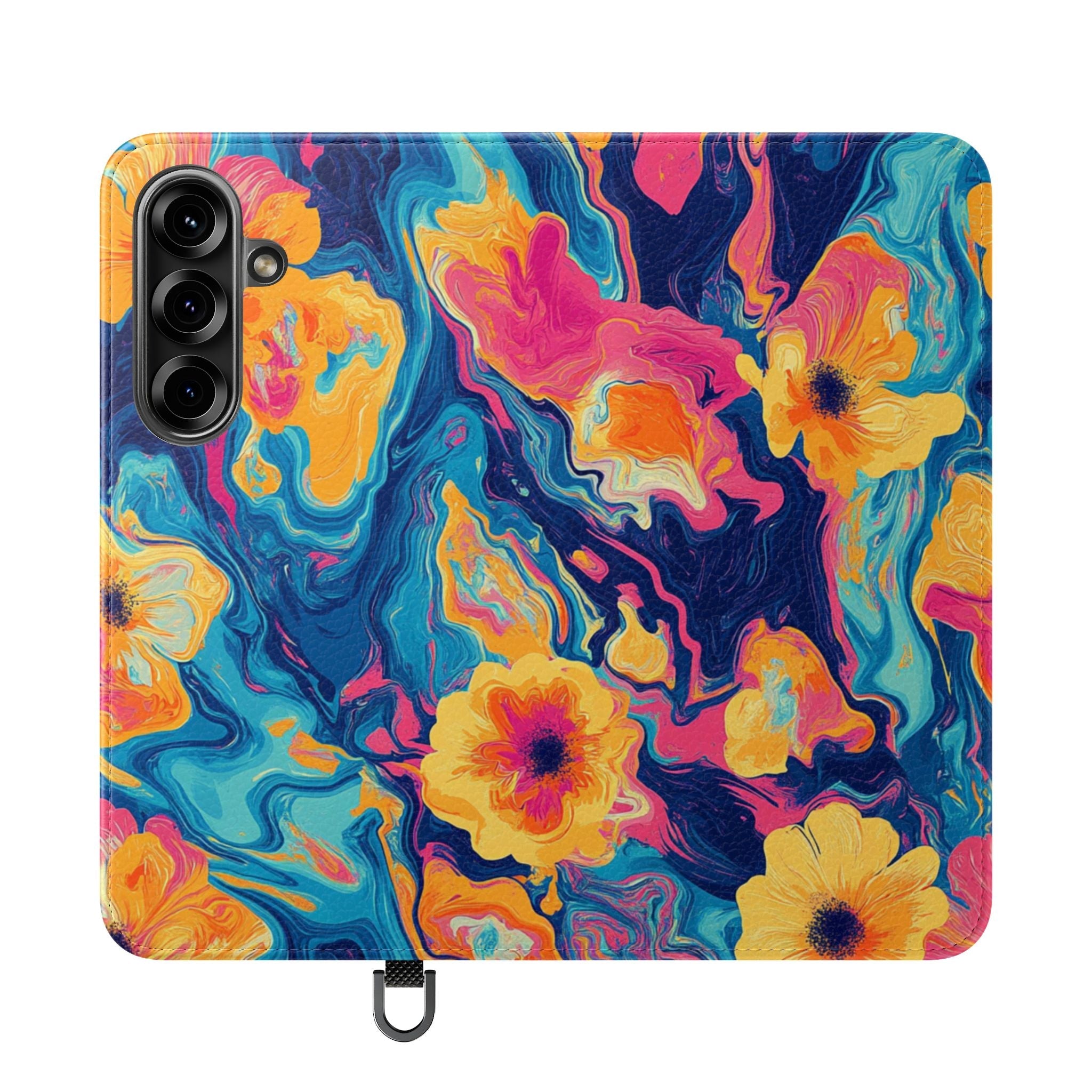 Vibrant Abstract Floral Flip Cases, Artsulli - Art is Long, Life is Short, Phone Case, Size, Samsung Galaxy S25, , , , , 30406513915203783726