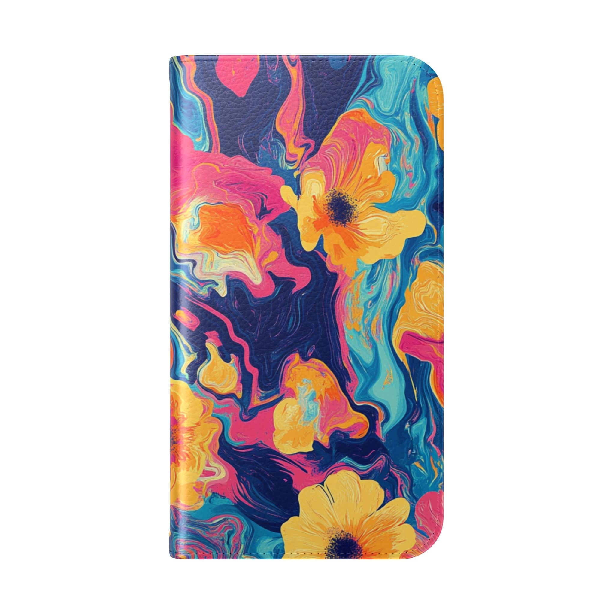 Vibrant Abstract Floral Flip Cases, Artsulli - Art is Long, Life is Short, Phone Case, , , , , , ,