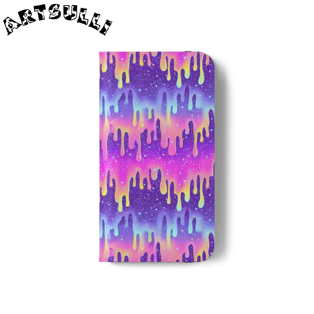 Vibrant Dripping Galaxy Flip Cases, Artsulli - Art is Long, Life is Short, Phone Case, , , , , , ,