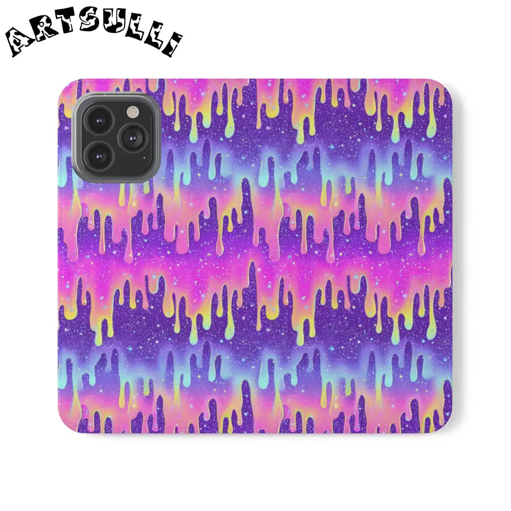 Vibrant Dripping Galaxy Flip Cases, Artsulli - Art is Long, Life is Short, Phone Case, Size, iPhone 13 Pro Max, , , , , 66622453190006858614