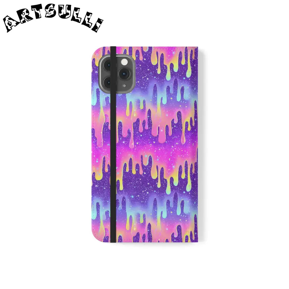 Vibrant Dripping Galaxy Flip Cases, Artsulli - Art is Long, Life is Short, Phone Case, , , , , , ,
