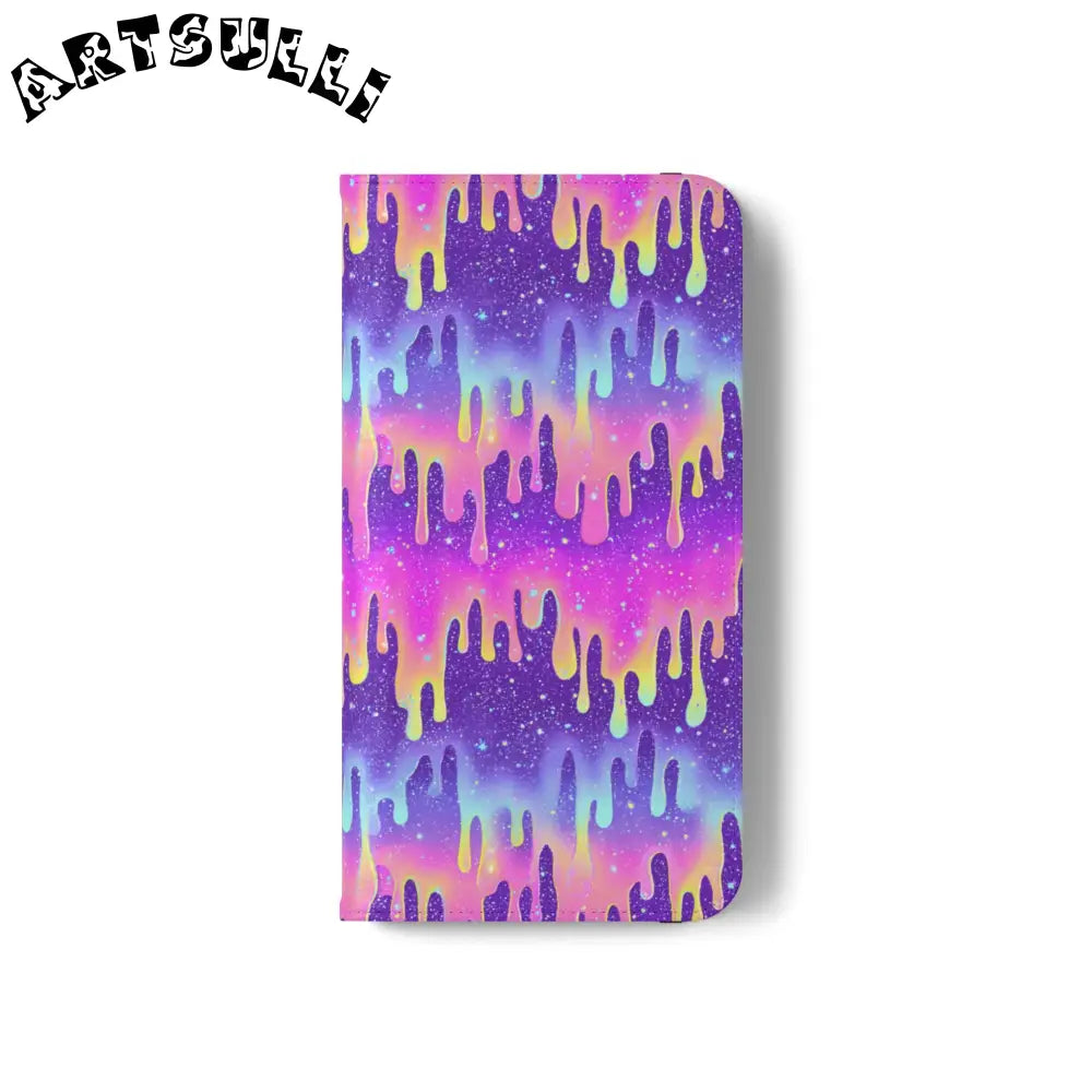 Vibrant Dripping Galaxy Flip Cases, Artsulli - Art is Long, Life is Short, Phone Case, , , , , , ,