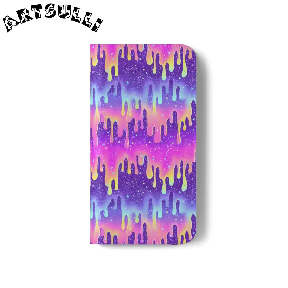 Vibrant Dripping Galaxy Flip Cases, Artsulli - Art is Long, Life is Short, Phone Case, , , , , , ,