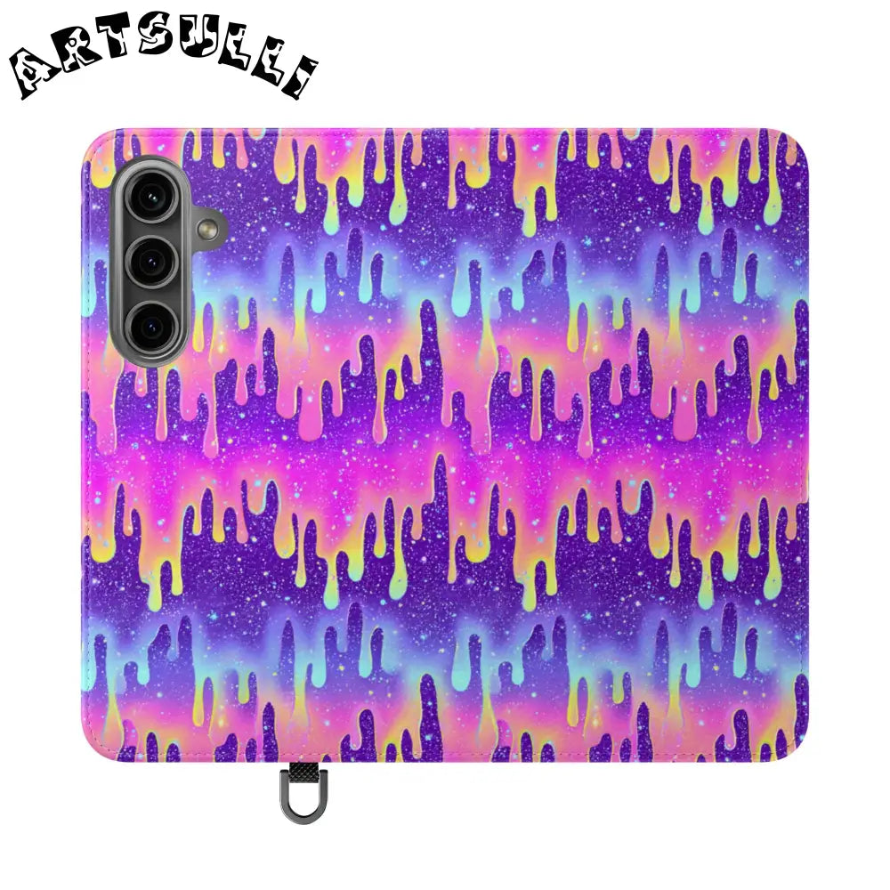 Vibrant Dripping Galaxy Flip Cases, Artsulli - Art is Long, Life is Short, Phone Case, Size, Samsung Galaxy S24, , , , , 70083807850678950168