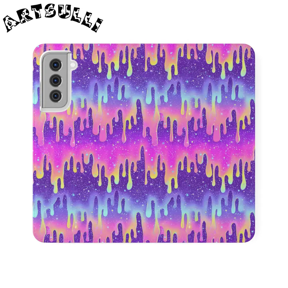 Vibrant Dripping Galaxy Flip Cases, Artsulli - Art is Long, Life is Short, Phone Case, Size, Samsung Galaxy S21, , , , , 10269658790226119245