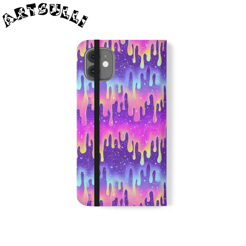 Vibrant Dripping Galaxy Flip Cases, Artsulli - Art is Long, Life is Short, Phone Case, , , , , , ,