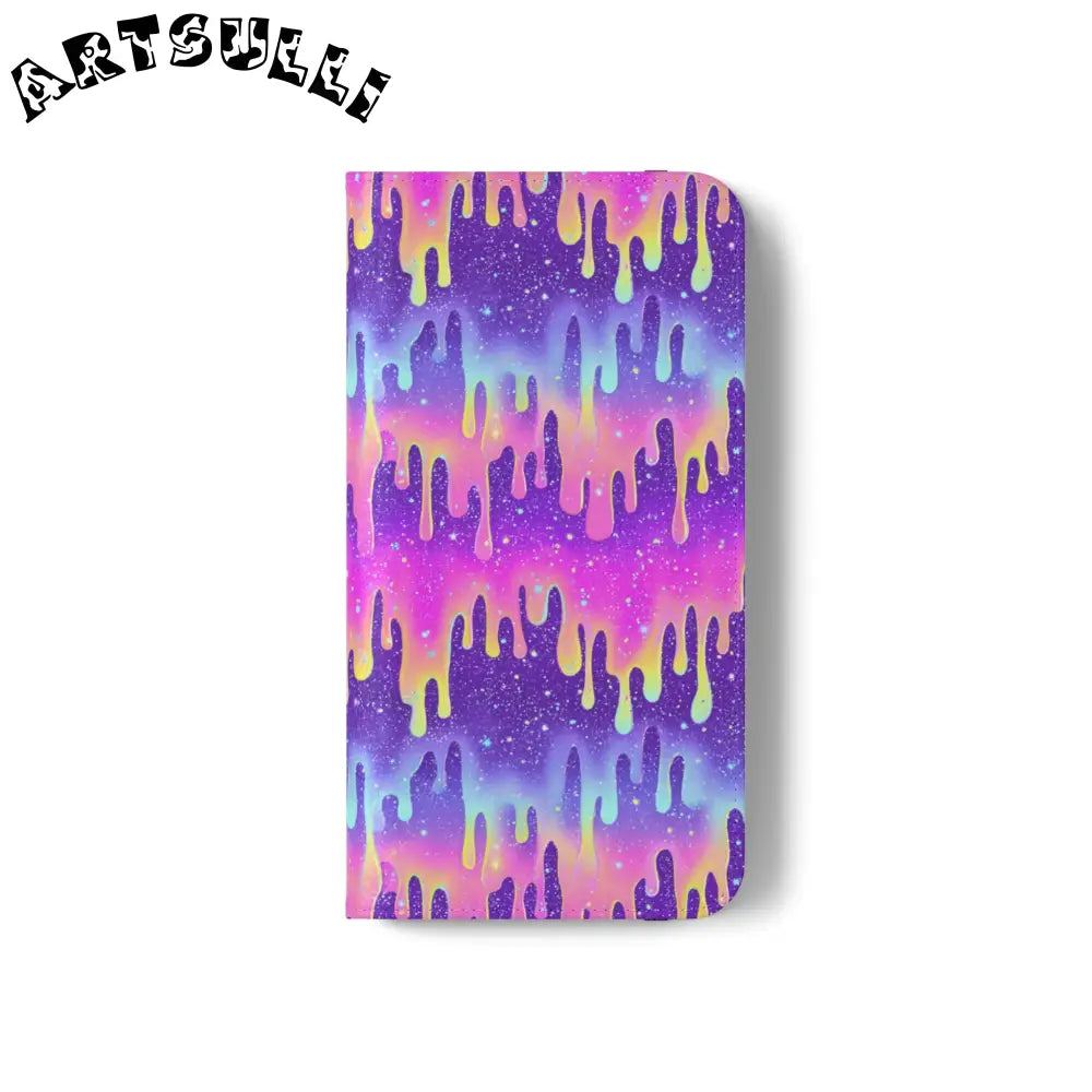 Vibrant Dripping Galaxy Flip Cases, Artsulli - Art is Long, Life is Short, Phone Case, , , , , , ,