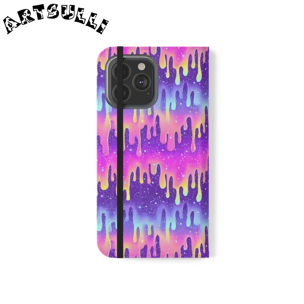 Vibrant Dripping Galaxy Flip Cases, Artsulli - Art is Long, Life is Short, Phone Case, , , , , , ,