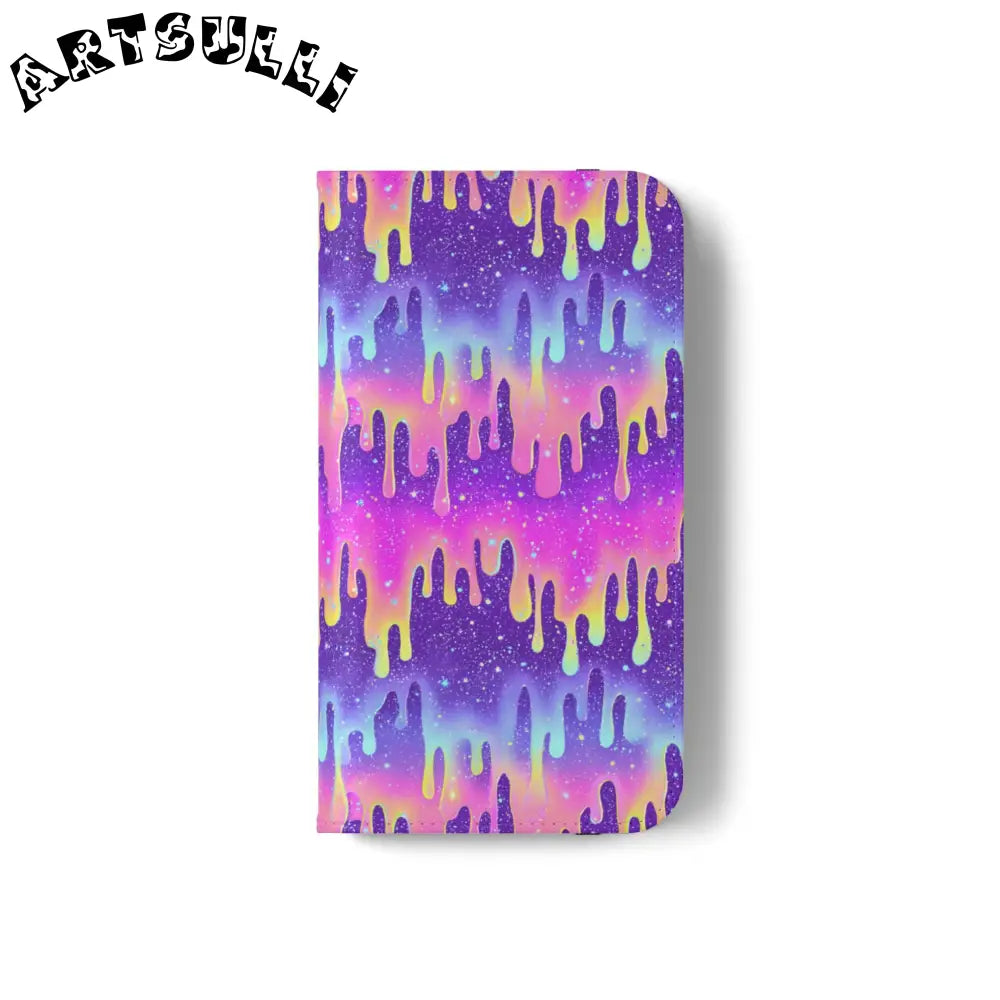 Vibrant Dripping Galaxy Flip Cases, Artsulli - Art is Long, Life is Short, Phone Case, , , , , , ,