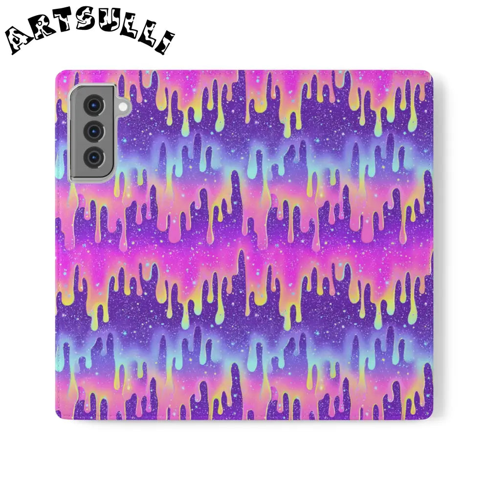 Vibrant Dripping Galaxy Flip Cases, Artsulli - Art is Long, Life is Short, Phone Case, Size, Samsung Galaxy S21 Plus, , , , , 15194402198026096700
