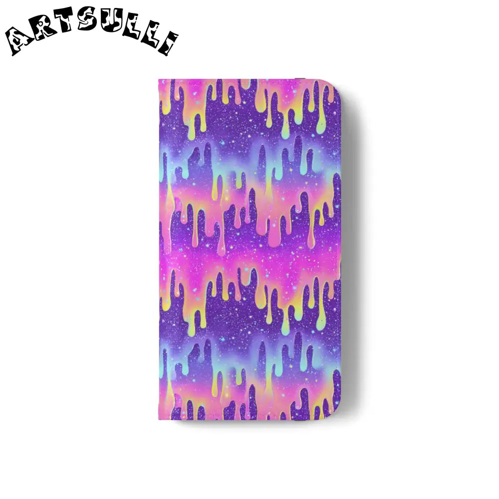 Vibrant Dripping Galaxy Flip Cases, Artsulli - Art is Long, Life is Short, Phone Case, , , , , , ,
