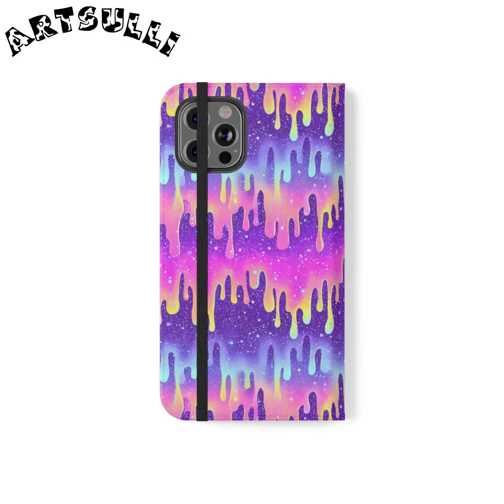 Vibrant Dripping Galaxy Flip Cases, Artsulli - Art is Long, Life is Short, Phone Case, , , , , , ,