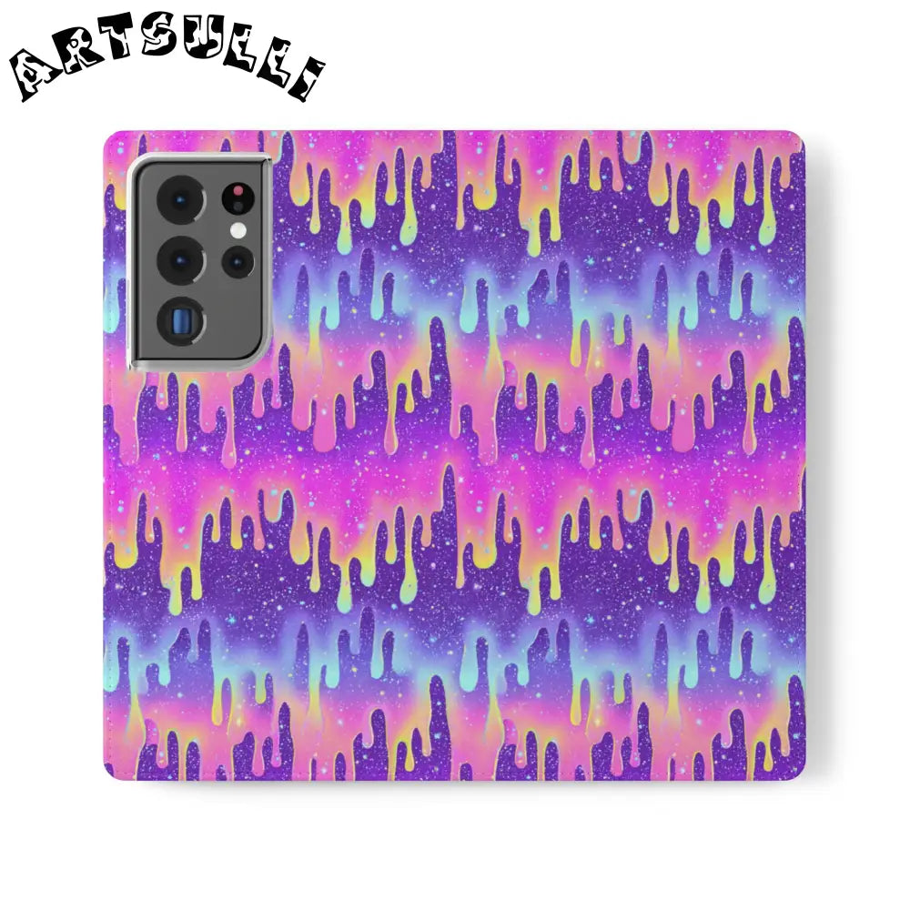 Vibrant Dripping Galaxy Flip Cases, Artsulli - Art is Long, Life is Short, Phone Case, Size, Samsung Galaxy S21 Ultra, , , , , 26849725716821550006