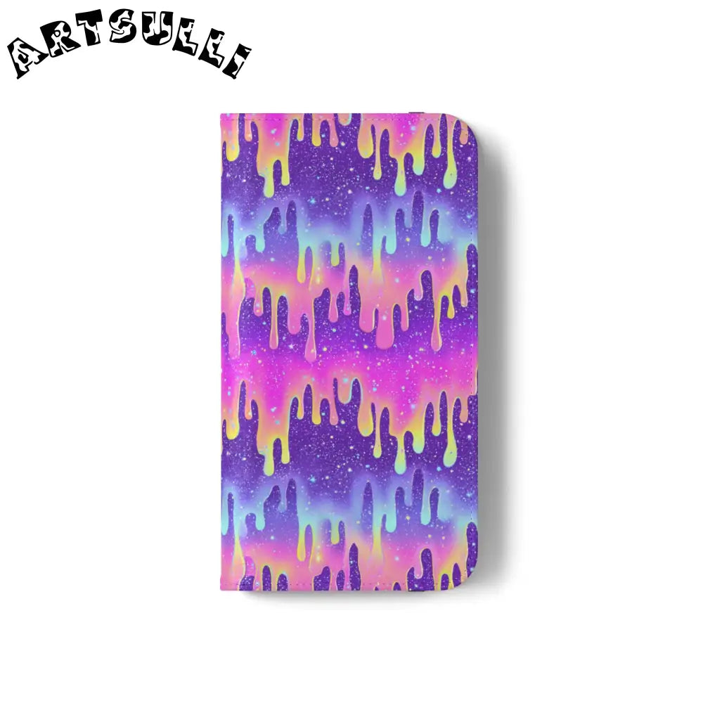 Vibrant Dripping Galaxy Flip Cases, Artsulli - Art is Long, Life is Short, Phone Case, , , , , , ,