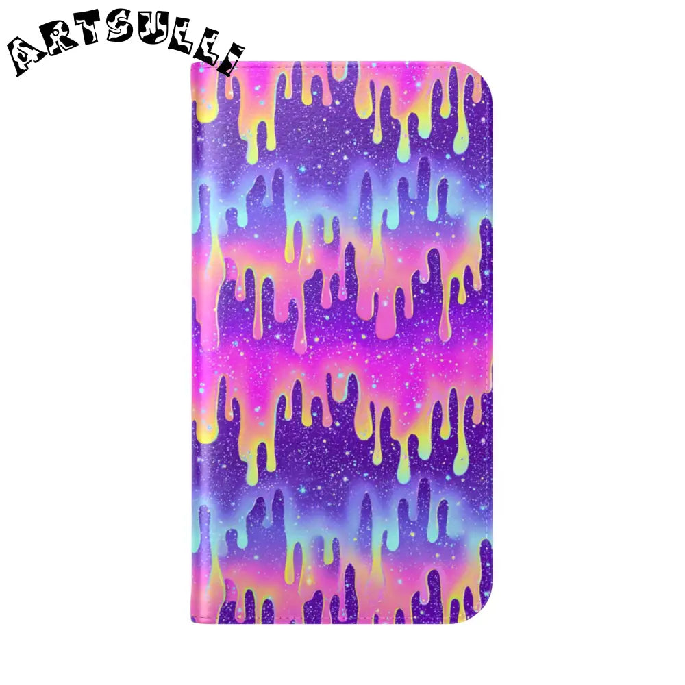Vibrant Dripping Galaxy Flip Cases, Artsulli - Art is Long, Life is Short, Phone Case, , , , , , ,