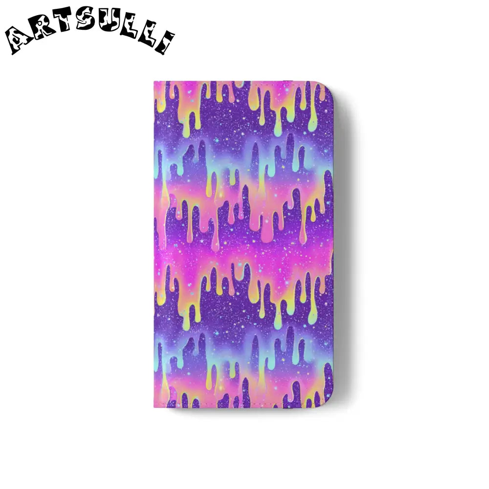 Vibrant Dripping Galaxy Flip Cases, Artsulli - Art is Long, Life is Short, Phone Case, , , , , , ,