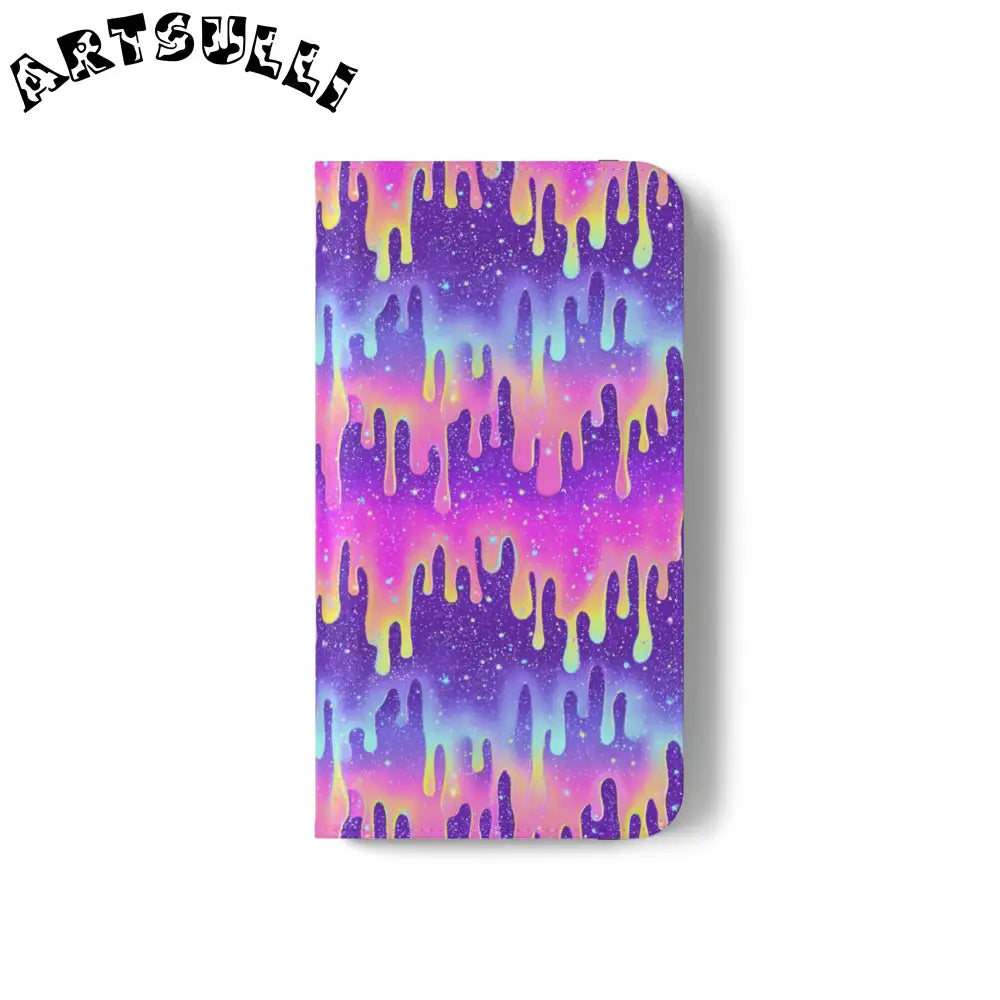 Vibrant Dripping Galaxy Flip Cases, Artsulli - Art is Long, Life is Short, Phone Case, , , , , , ,