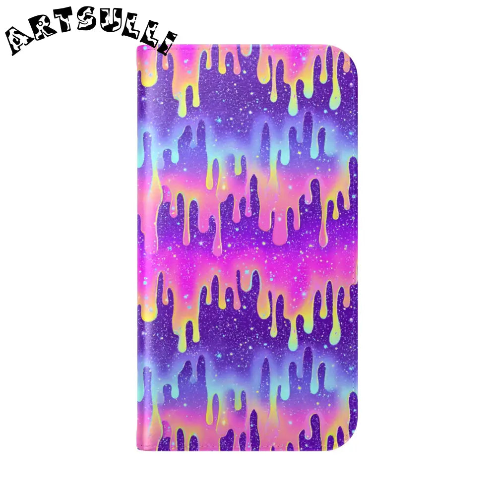 Vibrant Dripping Galaxy Flip Cases, Artsulli - Art is Long, Life is Short, Phone Case, , , , , , ,