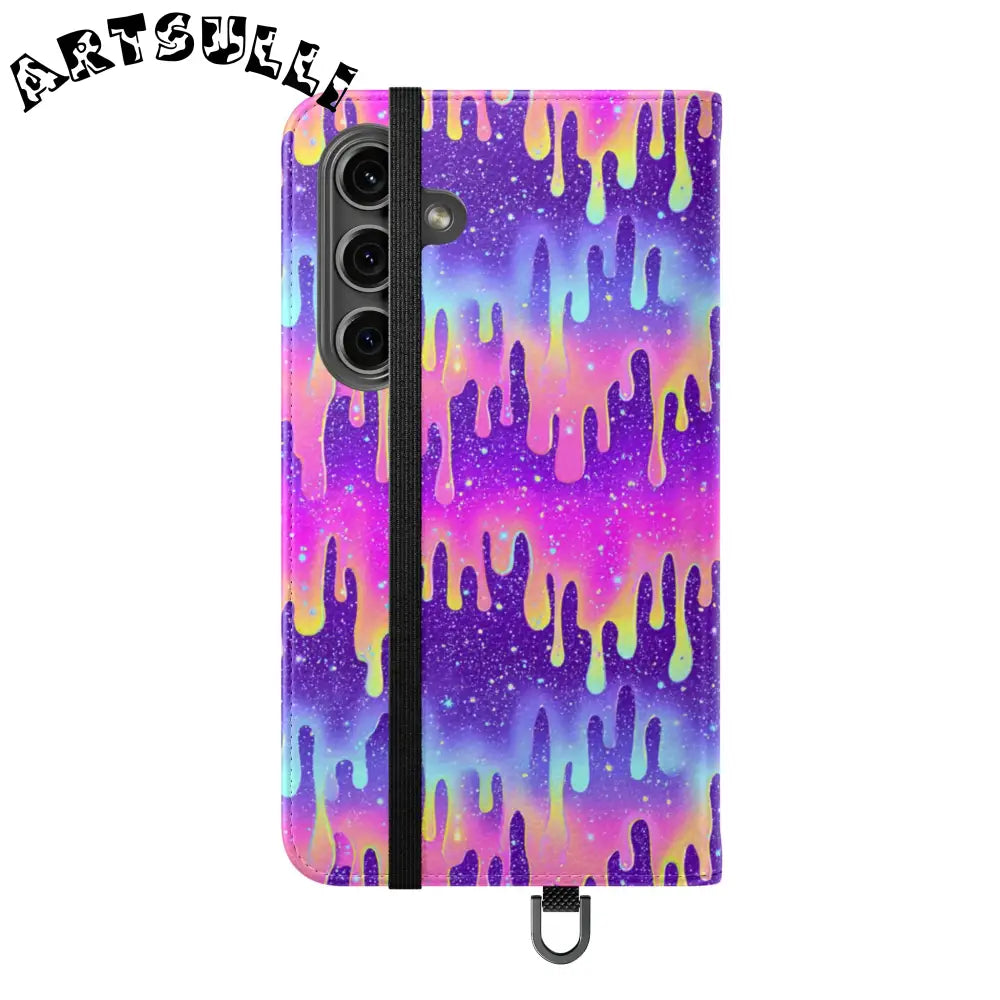 Vibrant Dripping Galaxy Flip Cases, Artsulli - Art is Long, Life is Short, Phone Case, , , , , , ,