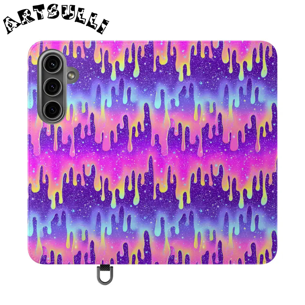 Vibrant Dripping Galaxy Flip Cases, Artsulli - Art is Long, Life is Short, Phone Case, Size, Samsung Galaxy S24 Plus, , , , , 14787488175393369192