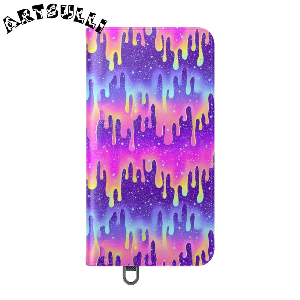 Vibrant Dripping Galaxy Flip Cases, Artsulli - Art is Long, Life is Short, Phone Case, , , , , , ,