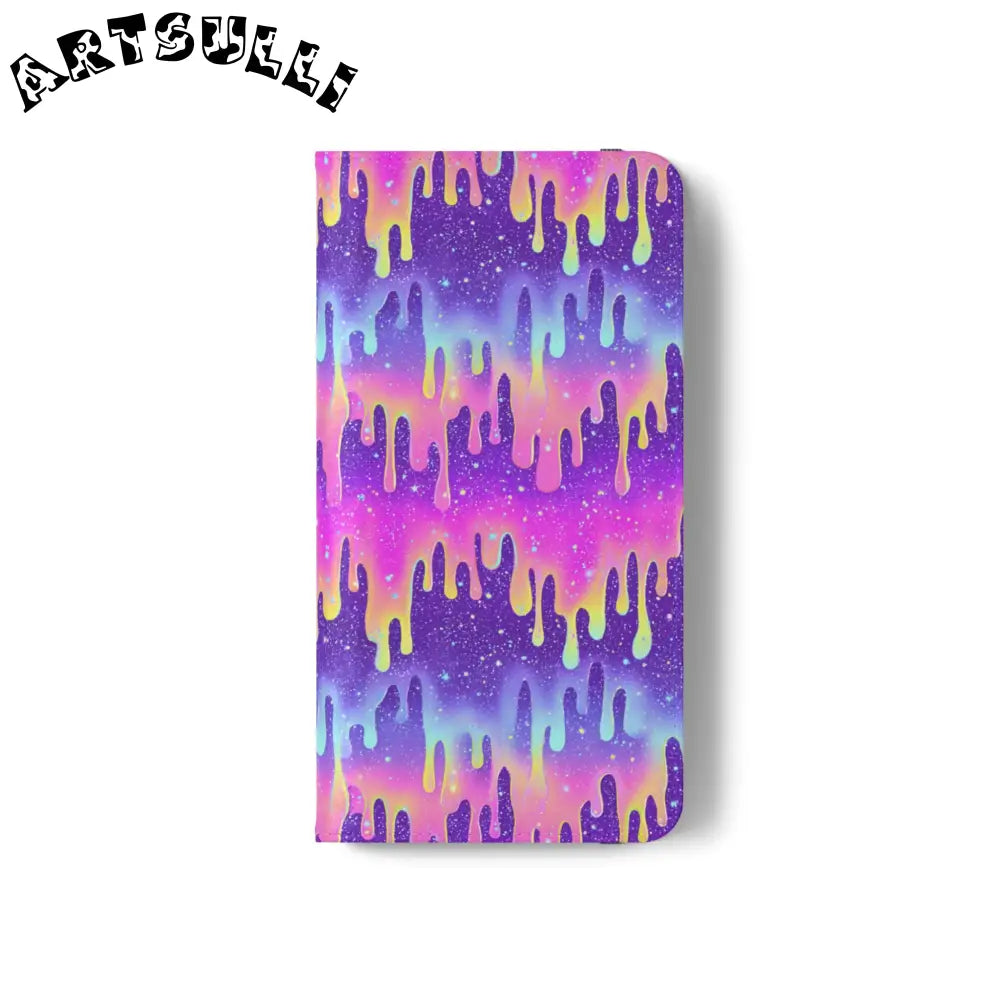 Vibrant Dripping Galaxy Flip Cases, Artsulli - Art is Long, Life is Short, Phone Case, , , , , , ,