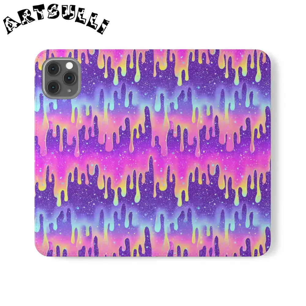 Vibrant Dripping Galaxy Flip Cases, Artsulli - Art is Long, Life is Short, Phone Case, Size, iPhone 11 Pro Max, , , , , 77886614762459910952