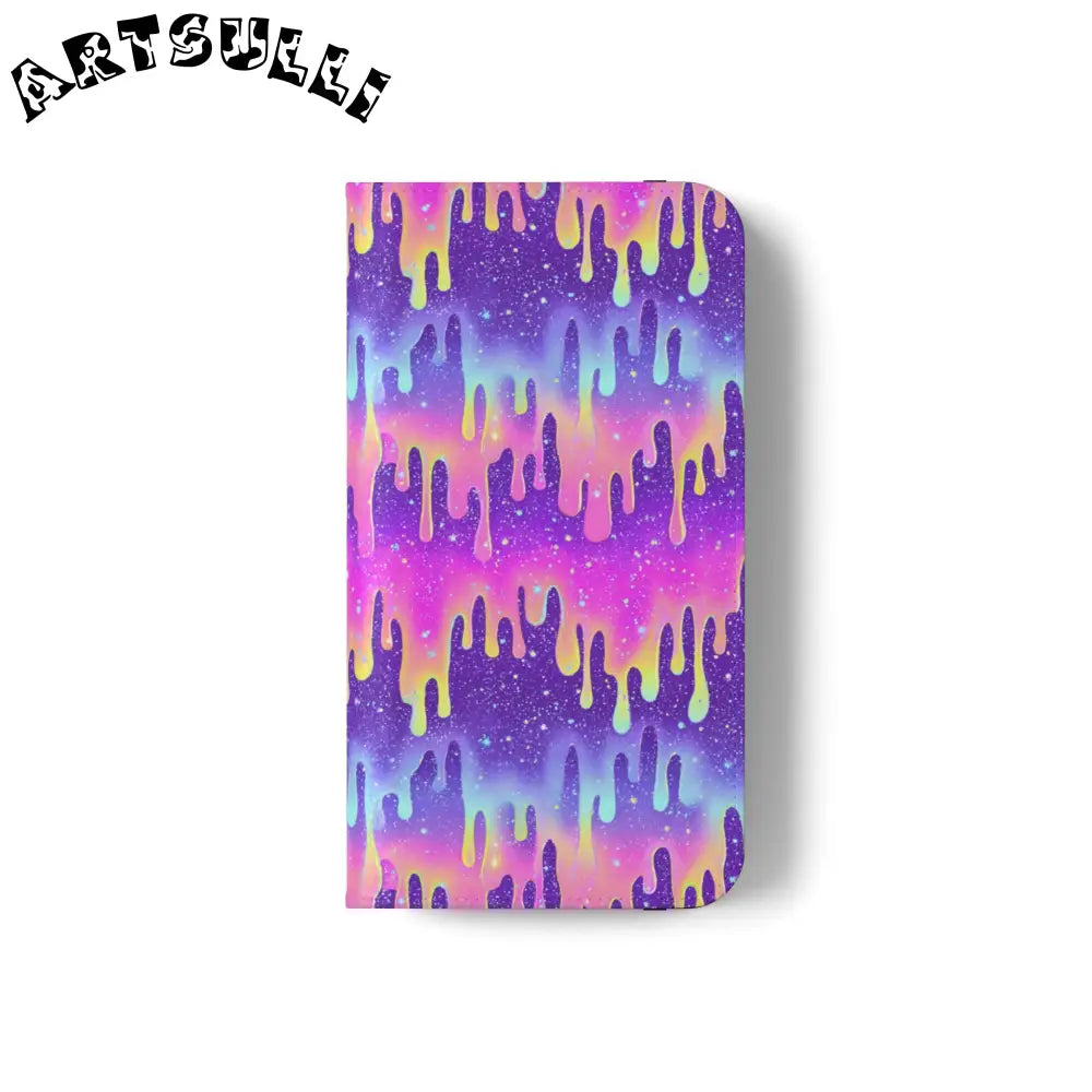 Vibrant Dripping Galaxy Flip Cases, Artsulli - Art is Long, Life is Short, Phone Case, , , , , , ,