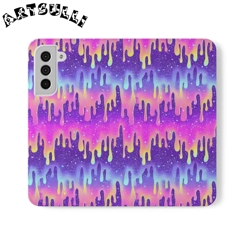 Vibrant Dripping Galaxy Flip Cases, Artsulli - Art is Long, Life is Short, Phone Case, Size, Samsung Galaxy S22 Plus, , , , , 28949743098981413384