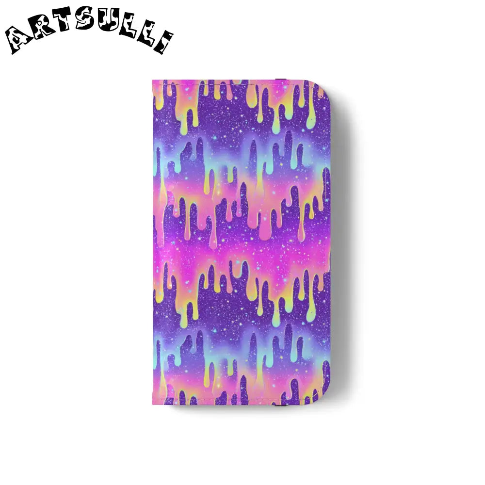 Vibrant Dripping Galaxy Flip Cases, Artsulli - Art is Long, Life is Short, Phone Case, , , , , , ,