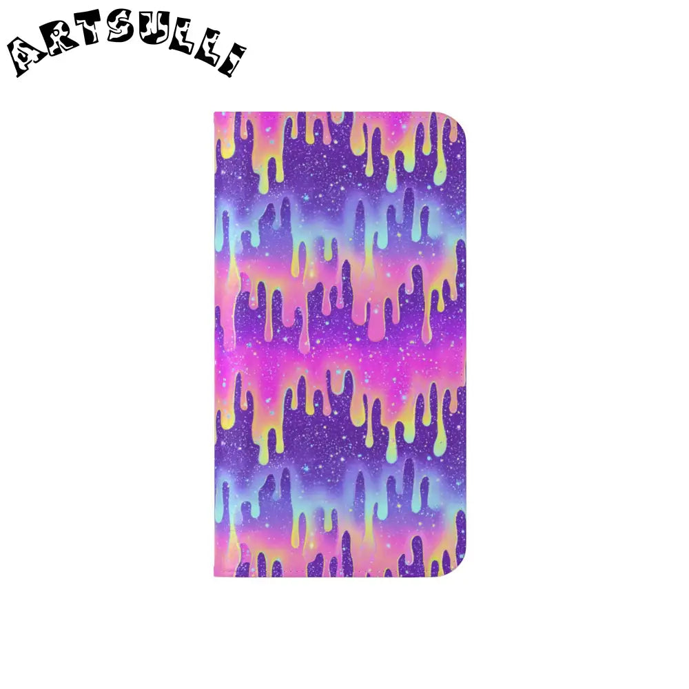 Vibrant Dripping Galaxy Flip Cases, Artsulli - Art is Long, Life is Short, Phone Case, , , , , , ,