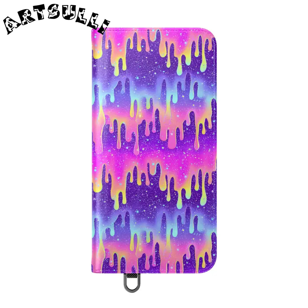 Vibrant Dripping Galaxy Flip Cases, Artsulli - Art is Long, Life is Short, Phone Case, , , , , , ,