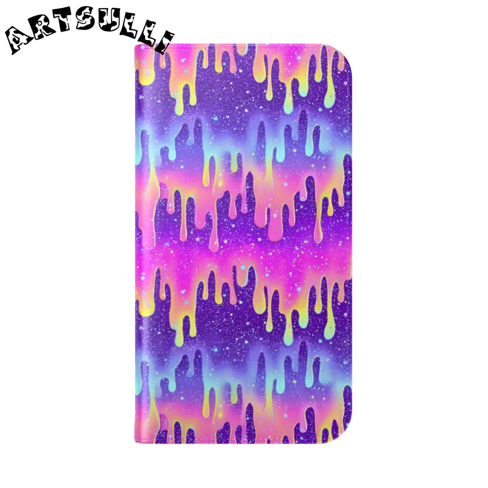 Vibrant Dripping Galaxy Flip Cases, Artsulli - Art is Long, Life is Short, Phone Case, , , , , , ,