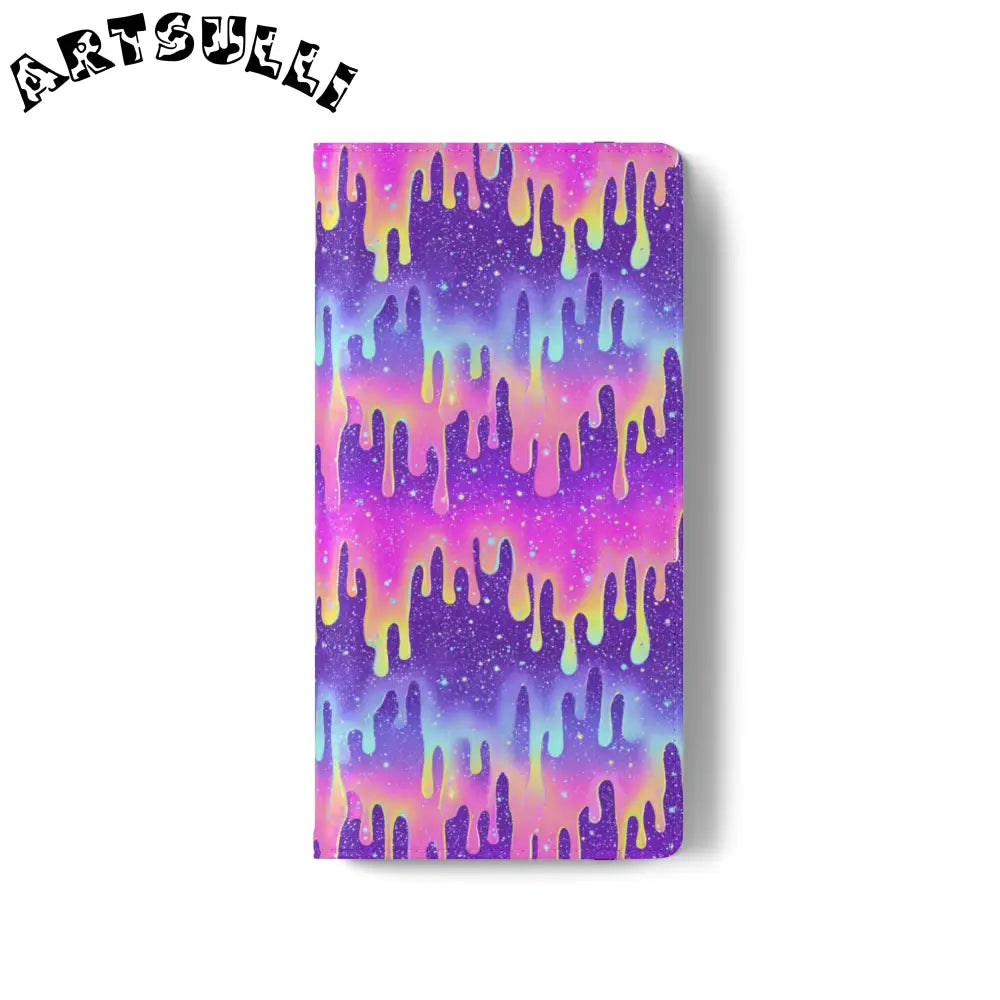 Vibrant Dripping Galaxy Flip Cases, Artsulli - Art is Long, Life is Short, Phone Case, , , , , , ,