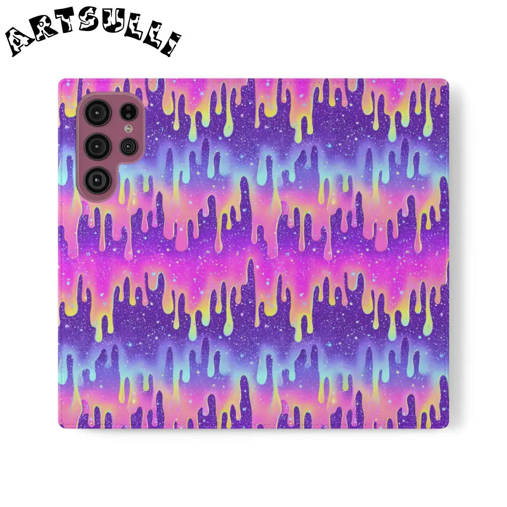 Vibrant Dripping Galaxy Flip Cases, Artsulli - Art is Long, Life is Short, Phone Case, Size, Samsung Galaxy S22 Ultra, , , , , 61654452317670679426