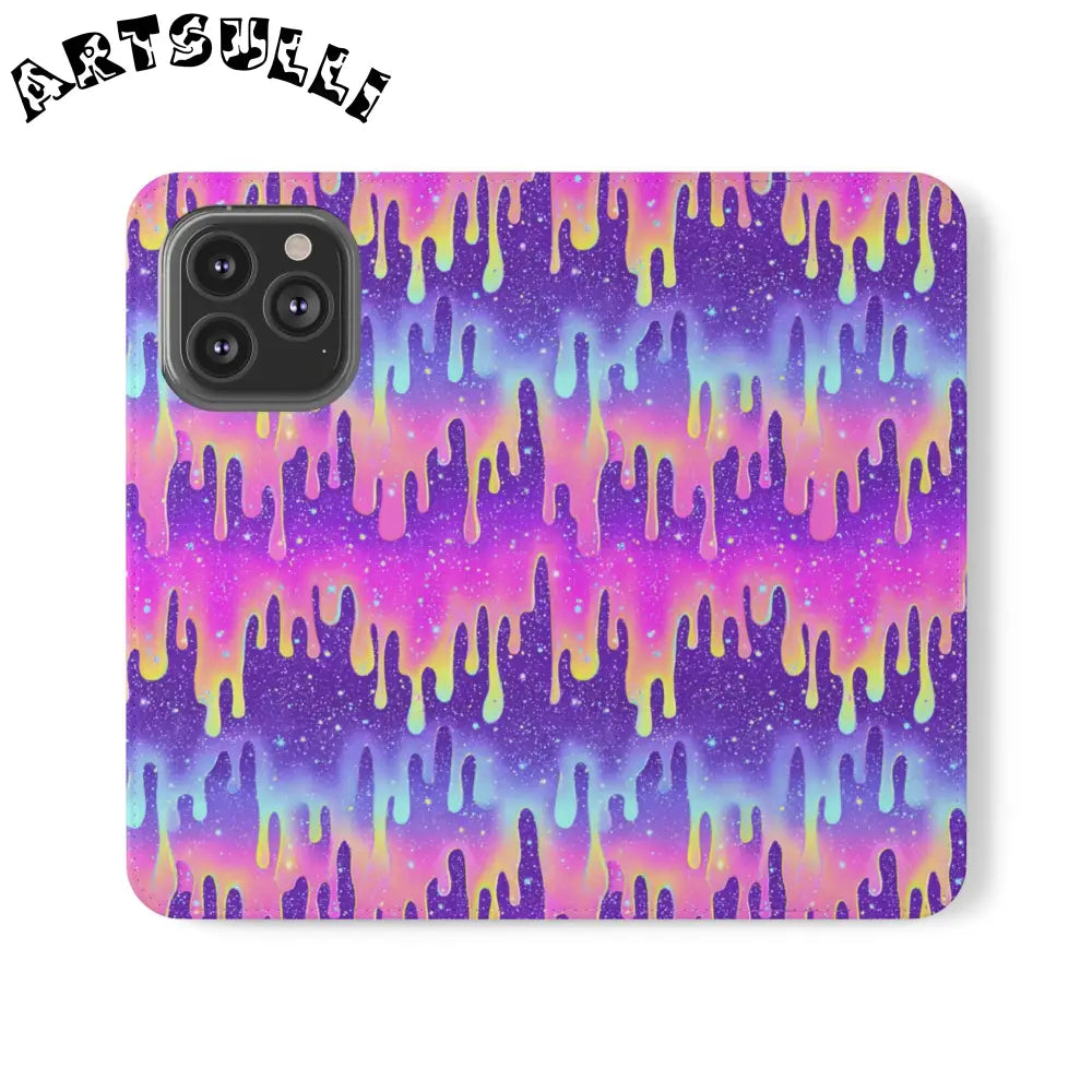 Vibrant Dripping Galaxy Flip Cases, Artsulli - Art is Long, Life is Short, Phone Case, Size, iPhone 13 Pro, , , , , 20006110958804960311