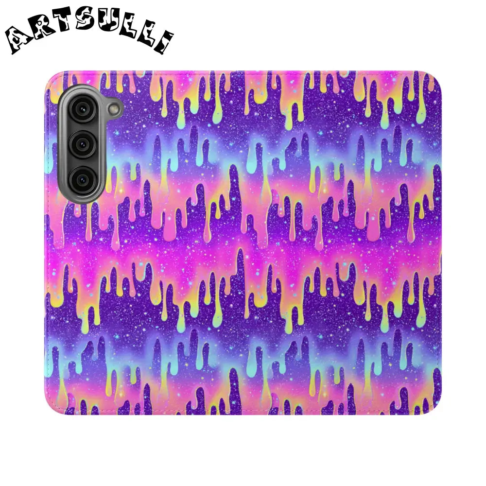 Vibrant Dripping Galaxy Flip Cases, Artsulli - Art is Long, Life is Short, Phone Case, Size, Samsung Galaxy S23, , , , , 11479587280039026812