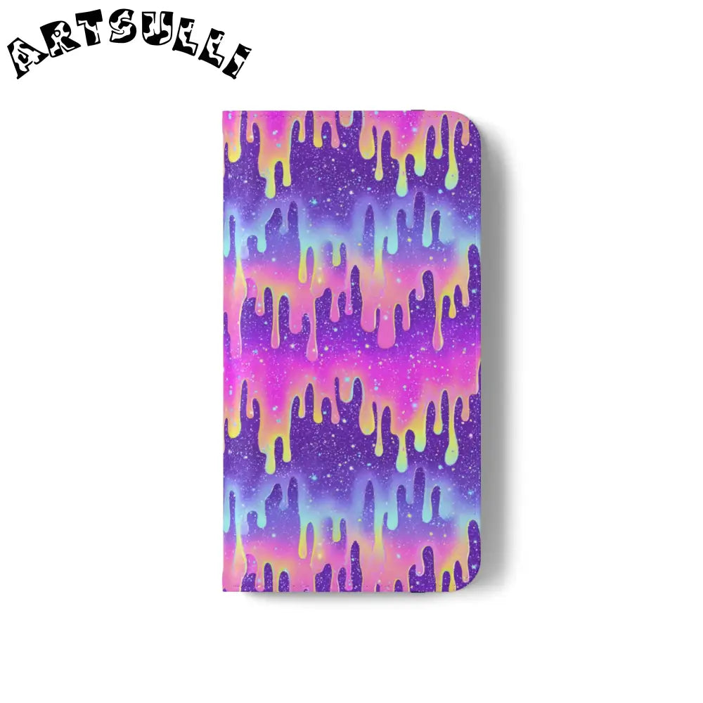 Vibrant Dripping Galaxy Flip Cases, Artsulli - Art is Long, Life is Short, Phone Case, , , , , , ,